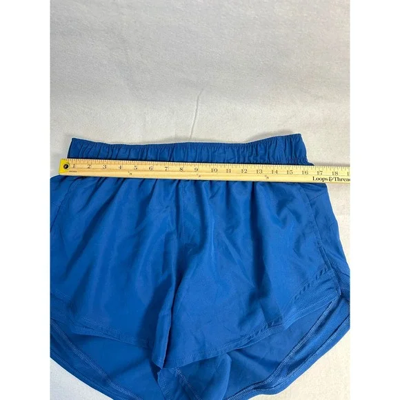 Athleisure Athletic Works Women L Blue White Running Shorts Waffle Knit Tank Set - Picture 7 of 12